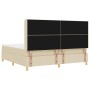 Cama Box Spring con Colchón y LED Crema 200x200 cm Tela by , Beds and slatted bases - Ref: Foro24-3343719, Price: 629,94 €, D...