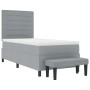 Cama con Box Spring con Colchón y Banco Gris Claro 90x200 cm Tela von , Betten und Lattenroste - Ref: Foro24-3343960, Preis: ...