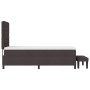 Cama con Estructura de Caja con Colchón y Banco Marrón Oscuro 100x200 cm Tela von , Betten und Lattenroste - Ref: Foro24-3343...