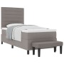 Cama con Base de Resorte con Colchón y Banco Taupe 100x200 cm Tela by , Beds and slatted bases - Ref: Foro24-3343971, Price: ...