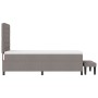 Cama con Base de Resorte con Colchón y Banco Taupe 100x200 cm Tela by , Beds and slatted bases - Ref: Foro24-3343971, Price: ...