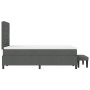 Cama con Somier con Colchón y Banco Gris Oscuro 120x200 cm Tela von , Betten und Lattenroste - Ref: Foro24-3343982, Preis: 45...