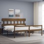 Seniorenbett mit honigbraunem Holzkopfteil 200x200 cm von vidaXL, Betten und Lattenroste - Ref: Foro24-3195439, Preis: 180,60...