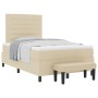 Cama Box Spring con Colchón y Banco Crema 120x200 cm Tela by , Beds and slatted bases - Ref: Foro24-3343986, Price: 468,22 €,...