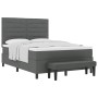 Cama con Box Spring con colchón y banco gris oscuro 140x190 cm Tela von , Betten und Lattenroste - Ref: Foro24-3343989, Preis...