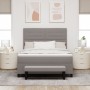 Cama con somier con colchón & banco taupe 140x190 cm de tela von , Betten und Lattenroste - Ref: Foro24-3343992, Preis: 535,1...