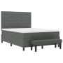 Cama con Box Spring con colchón y banco gris oscuro 140x190 cm Tela von , Betten und Lattenroste - Ref: Foro24-3343989, Preis...