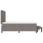 Cama con somier con colchón & banco taupe 140x190 cm de tela von , Betten und Lattenroste - Ref: Foro24-3343992, Preis: 535,1...