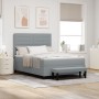 Cama con Base con Colchón y Banco Gris Claro 140x200 cm Tela by , Beds and slatted bases - Ref: Foro24-3343995, Price: 518,53...