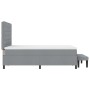 Cama con Base con Colchón y Banco Gris Claro 140x200 cm Tela by , Beds and slatted bases - Ref: Foro24-3343995, Price: 518,53...