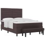 Cama con Base de Resortes con Colchón y Banco Marrón Oscuro 140x200 cm Tela von , Betten und Lattenroste - Ref: Foro24-334399...