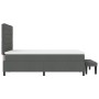 Cama con Box Spring con Colchón y Banco Gris Oscuro 160x200 cm Tela von , Betten und Lattenroste - Ref: Foro24-3344003, Preis...