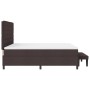 Cama con somier y colchón marrón oscuro 180x200 cm tela von , Betten und Lattenroste - Ref: Foro24-3344012, Preis: 662,80 €, ...