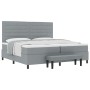 Cama con Somier con Colchón y Banco Gris Claro 200x200 cm Tela von , Betten und Lattenroste - Ref: Foro24-3344016, Preis: 809...