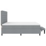 Cama con Somier con Colchón y Banco Gris Claro 200x200 cm Tela von , Betten und Lattenroste - Ref: Foro24-3344016, Preis: 809...