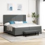 Cama Box Spring con Colchón y Banco Gris Oscuro 200x200 cm Tela von , Betten und Lattenroste - Ref: Foro24-3344017, Preis: 76...