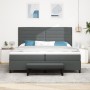 Cama Box Spring con Colchón y Banco Gris Oscuro 200x200 cm Tela von , Betten und Lattenroste - Ref: Foro24-3344017, Preis: 76...