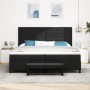 Cama de Base de Caja con Colchón y Banco Negro 200x200 cm Tela von , Betten und Lattenroste - Ref: Foro24-3344018, Preis: 791...