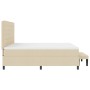 Cama con Somier con Colchón y Banco Color Crema 200x200 cm Tela by , Beds and slatted bases - Ref: Foro24-3344021, Price: 712...