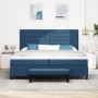 Cama Box Spring con Colchón y Banco Azul 200x200 cm Tela by , Beds and slatted bases - Ref: Foro24-3344022, Price: 791,61 €, ...