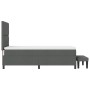 Cama Box Spring con Colchón y Banco Gris Oscuro 90x200 cm Tela by , Beds and slatted bases - Ref: Foro24-3344038, Price: 391,...