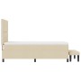 Cama de box spring con colchón y banco crema 90x200 cm tela by , Beds and slatted bases - Ref: Foro24-3344042, Price: 358,35 ...