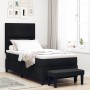 Cama con somier con colchón y banco negro 100x200 cm tela by , Beds and slatted bases - Ref: Foro24-3344046, Price: 380,85 €,...