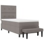 Cama con Somier con Colchón y Banco Taupe 100x200 cm Tela von , Betten und Lattenroste - Ref: Foro24-3344048, Preis: 415,90 €...