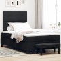 Cama con somier con colchón y banco negro 120x200 cm tela by , Beds and slatted bases - Ref: Foro24-3344060, Price: 482,68 €,...