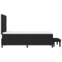 Cama con somier con colchón y banco negro 120x200 cm tela by , Beds and slatted bases - Ref: Foro24-3344060, Price: 482,68 €,...
