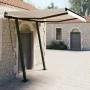 Toldo manual retráctil con postes crema 3x2,5 m de vidaXL, Toldos - Ref: Foro24-3070097, Precio: 304,92 €, Descuento: %