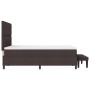 Cama tipo Box Spring con Colchón y Banco Marrón Oscuro 140x190 cm Tela by , Beds and slatted bases - Ref: Foro24-3344068, Pri...
