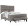Cama con Box Spring con Colchón y Banco Taupe 140x190 cm Tela von , Betten und Lattenroste - Ref: Foro24-3344069, Preis: 531,...