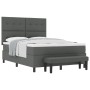 Cama con Somier con Colchón y Banco Gris Oscuro 140x200 cm Tela von , Betten und Lattenroste - Ref: Foro24-3344073, Preis: 54...