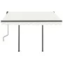 Toldo manual retráctil con postes crema 3x2,5 m de vidaXL, Toldos - Ref: Foro24-3070097, Precio: 304,92 €, Descuento: %