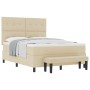 Cama con Base de Resortes con Colchón y Banco Crema 140x200 cm Tela by , Beds and slatted bases - Ref: Foro24-3344077, Price:...