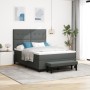 Cama Con Somier con Colchón & Banco Gris Oscuro 160x200 cm Tela von , Betten und Lattenroste - Ref: Foro24-3344080, Preis: 61...