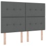 Cama Con Somier con Colchón & Banco Gris Oscuro 160x200 cm Tela von , Betten und Lattenroste - Ref: Foro24-3344080, Preis: 61...