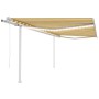 Automatische Markise LED-Windsensor gelb weiß 4,5x3,5 m von vidaXL, Markisen - Ref: Foro24-3070053, Preis: 805,78 €, Rabatt: %