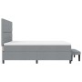 Cama de muelles con colchón y banco gris claro 180x200 cm tela by , Beds and slatted bases - Ref: Foro24-3344086, Price: 645,...