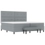 Cama con Muelles, Colchón y Banco Gris Claro 200x200 cm Tela by , Beds and slatted bases - Ref: Foro24-3344093, Price: 800,89...