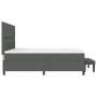 Cama con somier de con colchón y banco gris oscuro 200x200 cm tela von , Betten und Lattenroste - Ref: Foro24-3344094, Preis:...