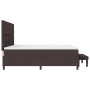 Cama con Box Spring con Colchón y Banco Marrón Oscuro 200x200 cm Tela von , Betten und Lattenroste - Ref: Foro24-3344096, Pre...