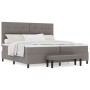 Cama con Box Spring con Colchón y Banco Taupe 200x200 cm Tela by , Beds and slatted bases - Ref: Foro24-3344097, Price: 798,2...