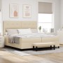 Cama con somier con colchón y banco crema 200x200 cm Tela von , Betten und Lattenroste - Ref: Foro24-3344098, Preis: 706,51 €...
