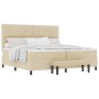 Cama con somier con colchón y banco crema 200x200 cm Tela von , Betten und Lattenroste - Ref: Foro24-3344098, Preis: 706,51 €...