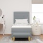 Cama con Somier con Colchón y Banco Gris Claro 90x200 cm Tela by , Beds and slatted bases - Ref: Foro24-3344191, Price: 373,9...