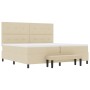 Cama con somier con colchón y banco crema 200x200 cm Tela von , Betten und Lattenroste - Ref: Foro24-3344098, Preis: 706,51 €...