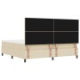 Cama con somier con colchón y banco crema 200x200 cm Tela von , Betten und Lattenroste - Ref: Foro24-3344098, Preis: 706,51 €...