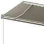 Automatic retractable awning with cream poles 6x3 m by vidaXL, Awnings - Ref: Foro24-3070207, Price: 693,51 €, Discount: %